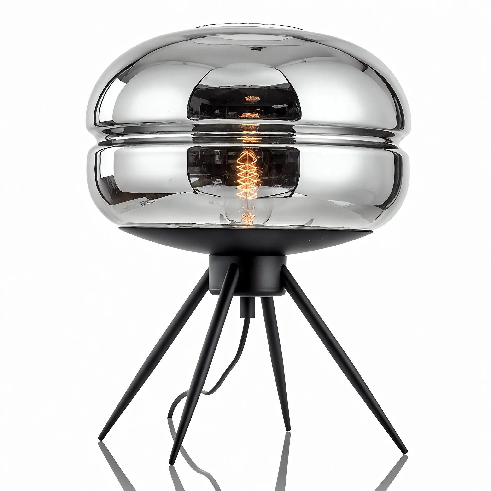 Transparent Glass Lamp – Modern Table Lamp With LED Bulb