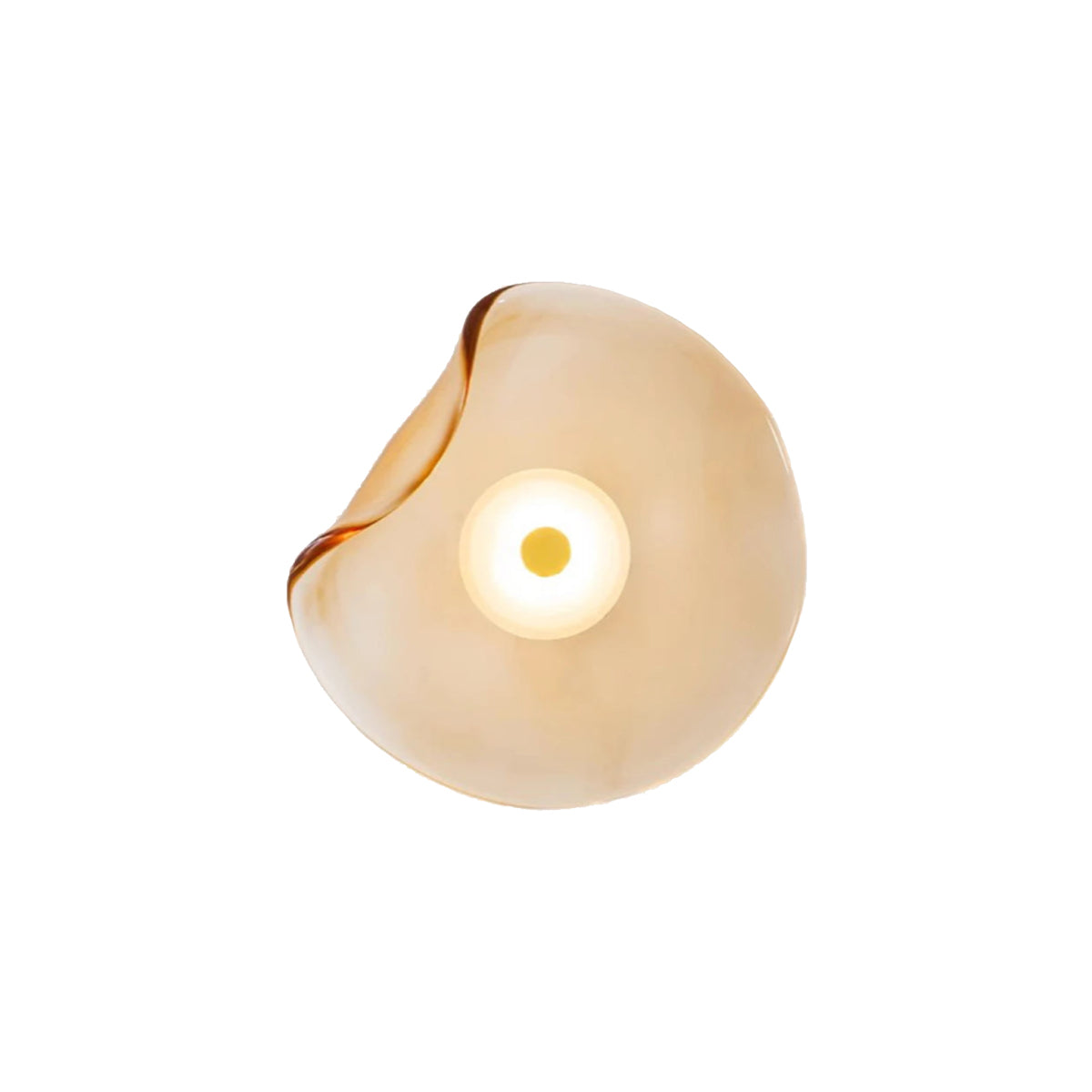 Minimalist Glass Wall Lamp - Bent Glass Fixture, LED Ambient Light