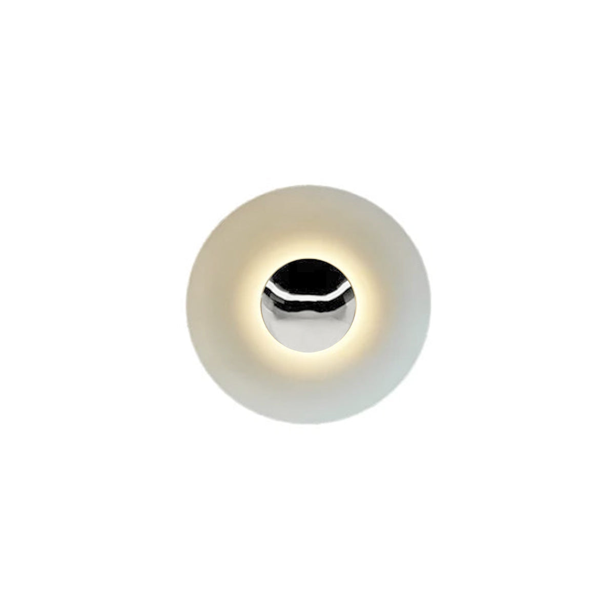 Chrome Wall Lamp - Minimalist UFO Shaped Light