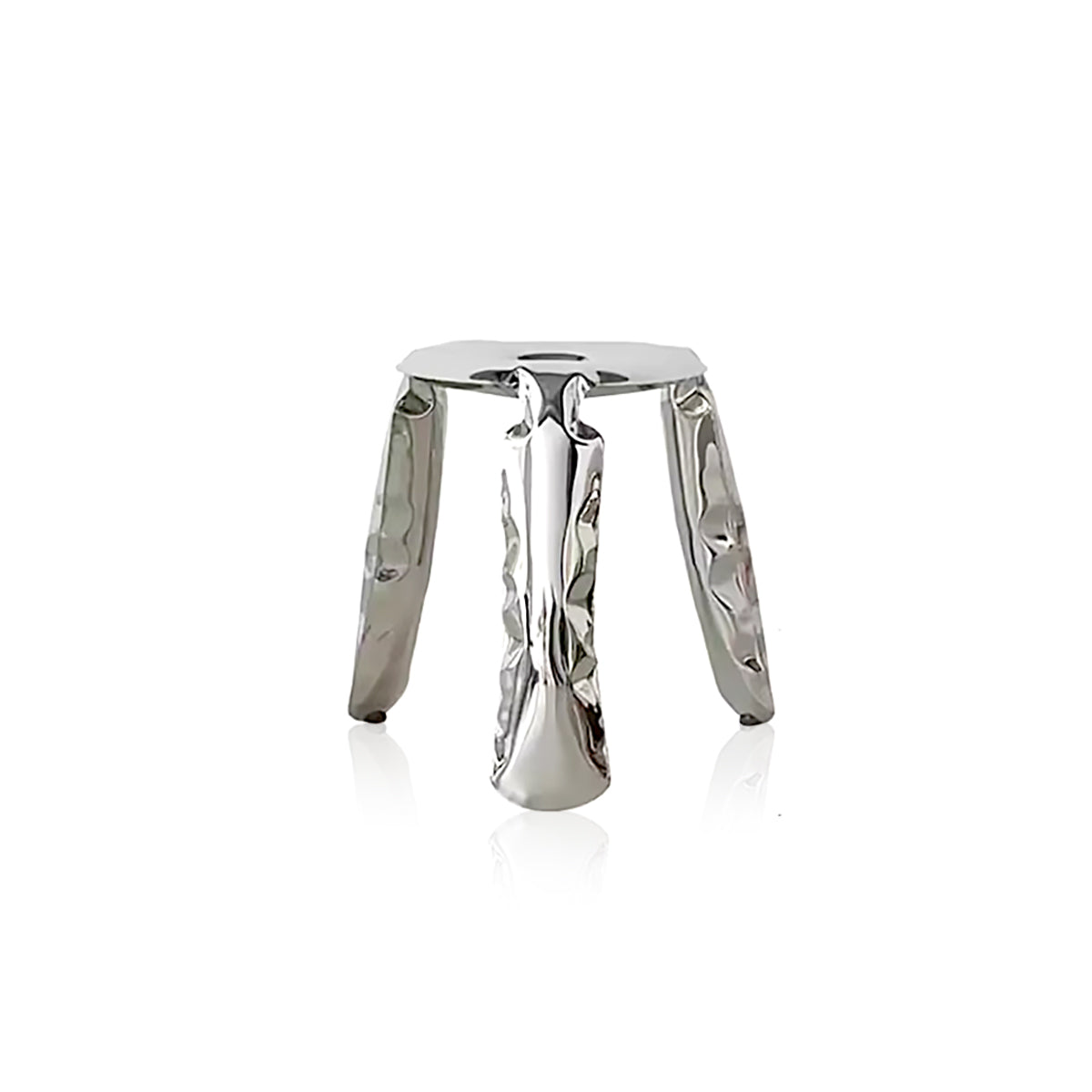 Stainless Steel Stool | Minimalist Metal Accent Seating