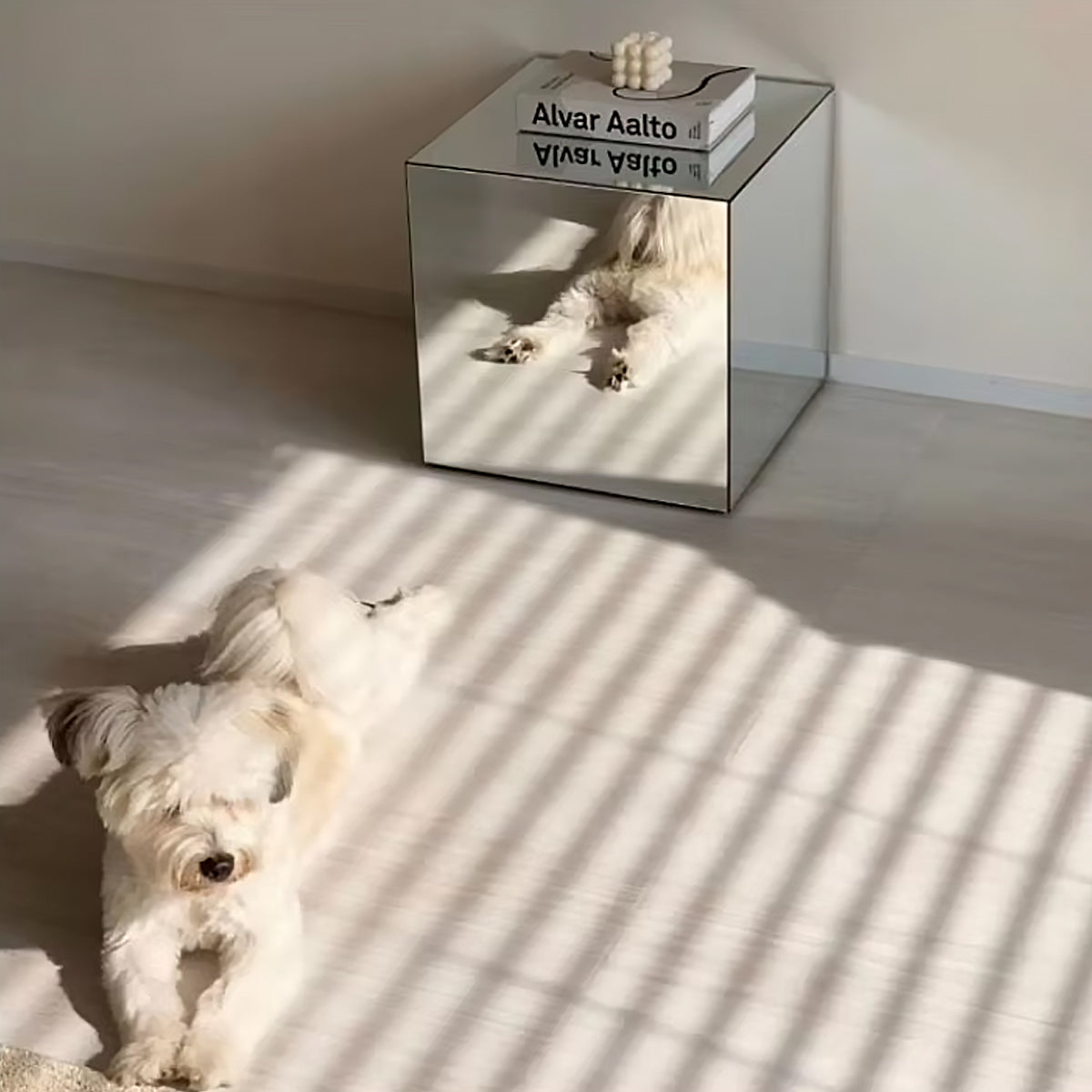 Mirror Cube Table – Modern Acrylic Coffee Table