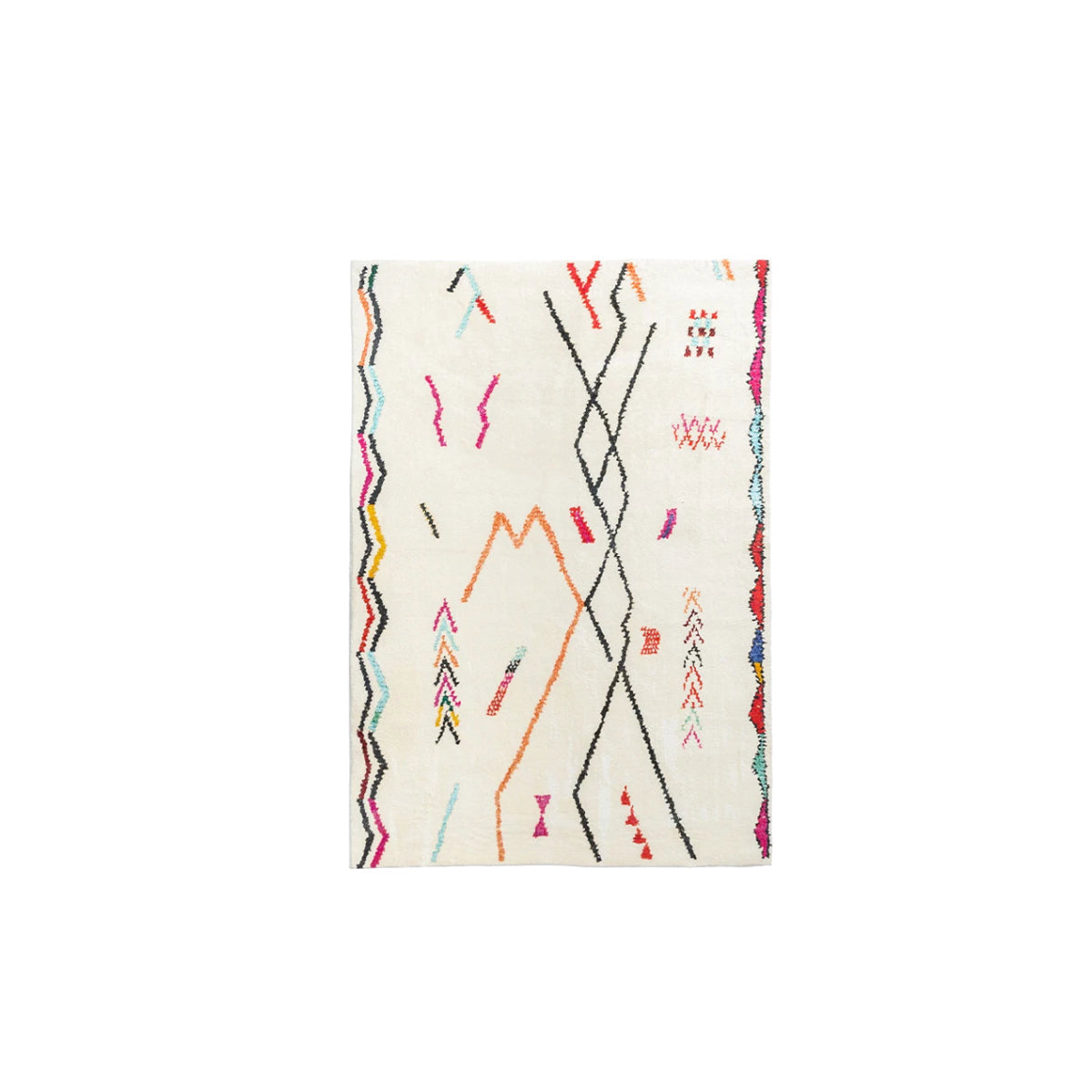 Morocco Style Rug – Abstract Area Rug, Handcrafted Art Carpet