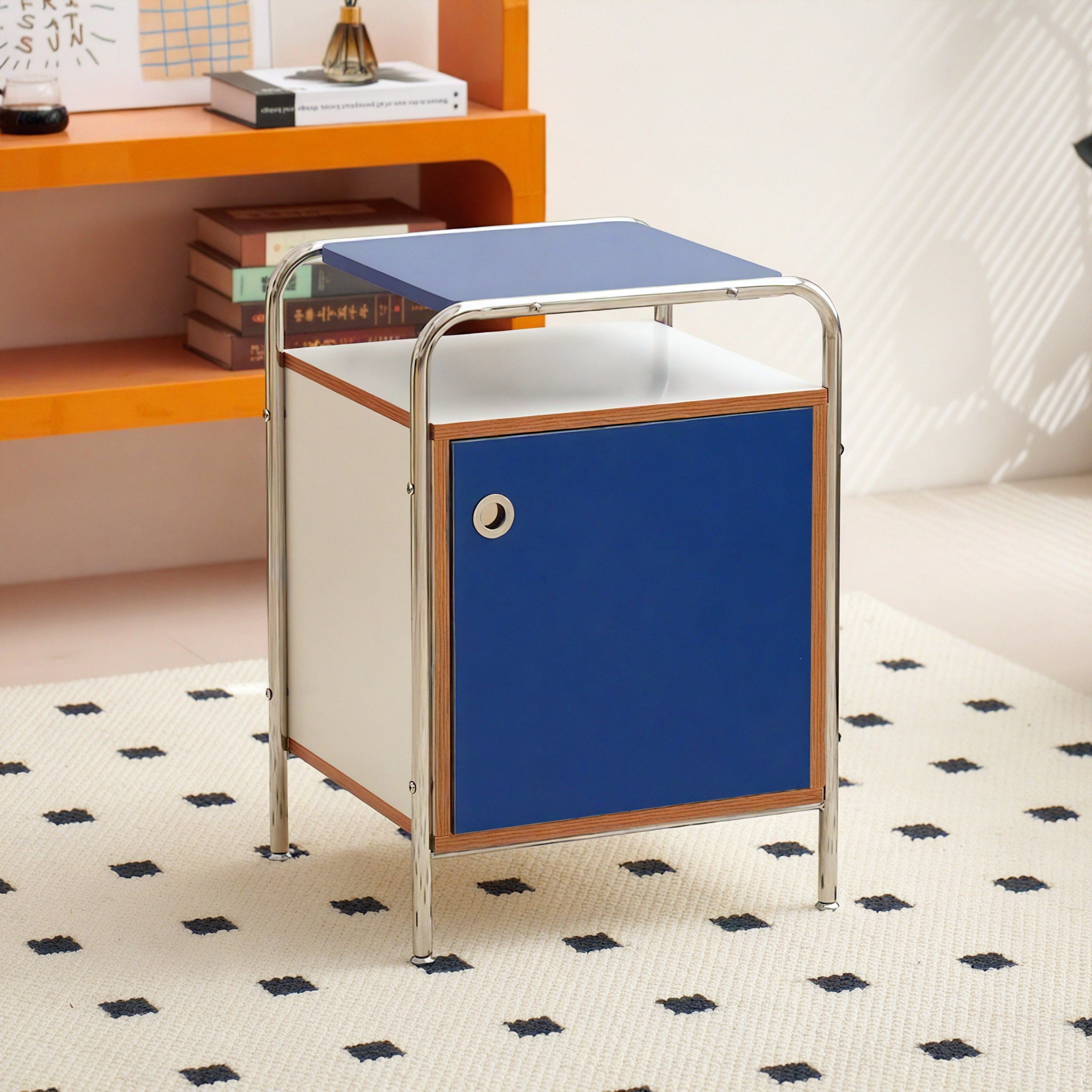 NORDIC CUBE | Minimalist Color-Block Accent Cabinet