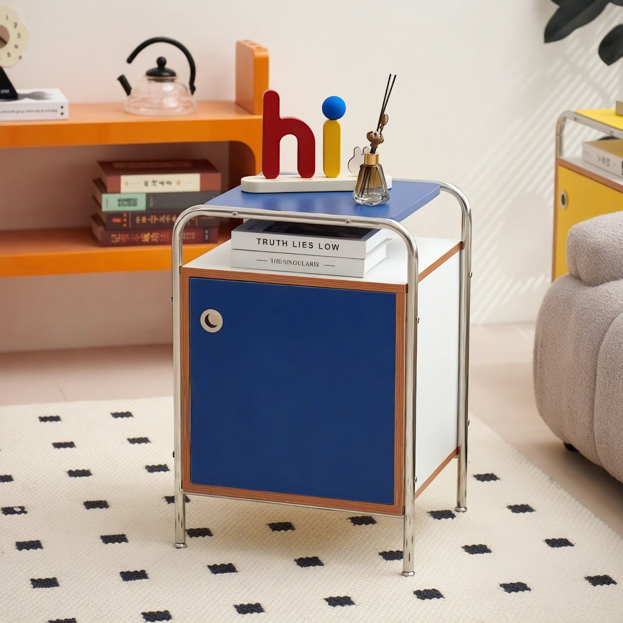 NORDIC CUBE | Minimalist Color-Block Accent Cabinet