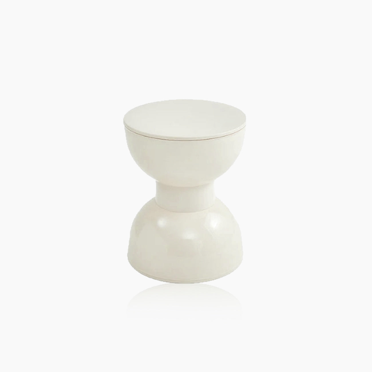 Nordic Hourglass Stool – Glossy ABS Side Table