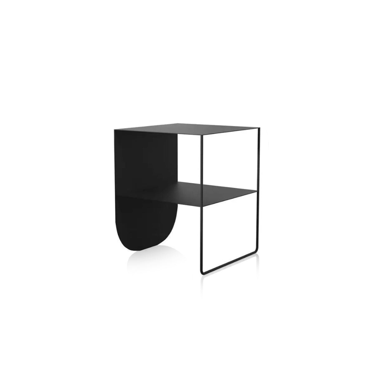 Metal Side Table - Nordic Low Profile Compact End Table