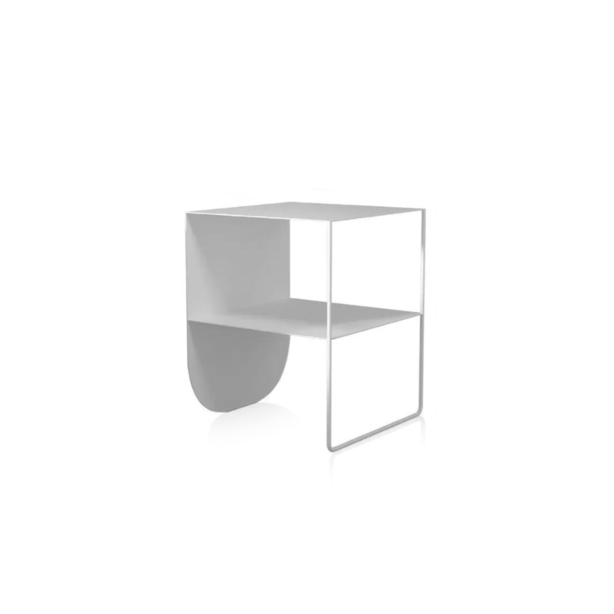 Metal Side Table - Nordic Low Profile Compact End Table