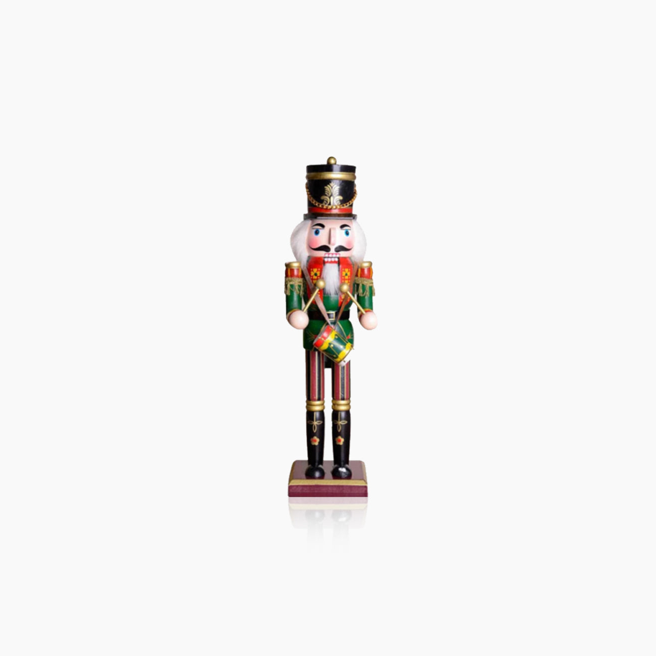 Wooden Nutcracker Puppet – Hand-Crafted Military Band 12 Inch Holiday Decor