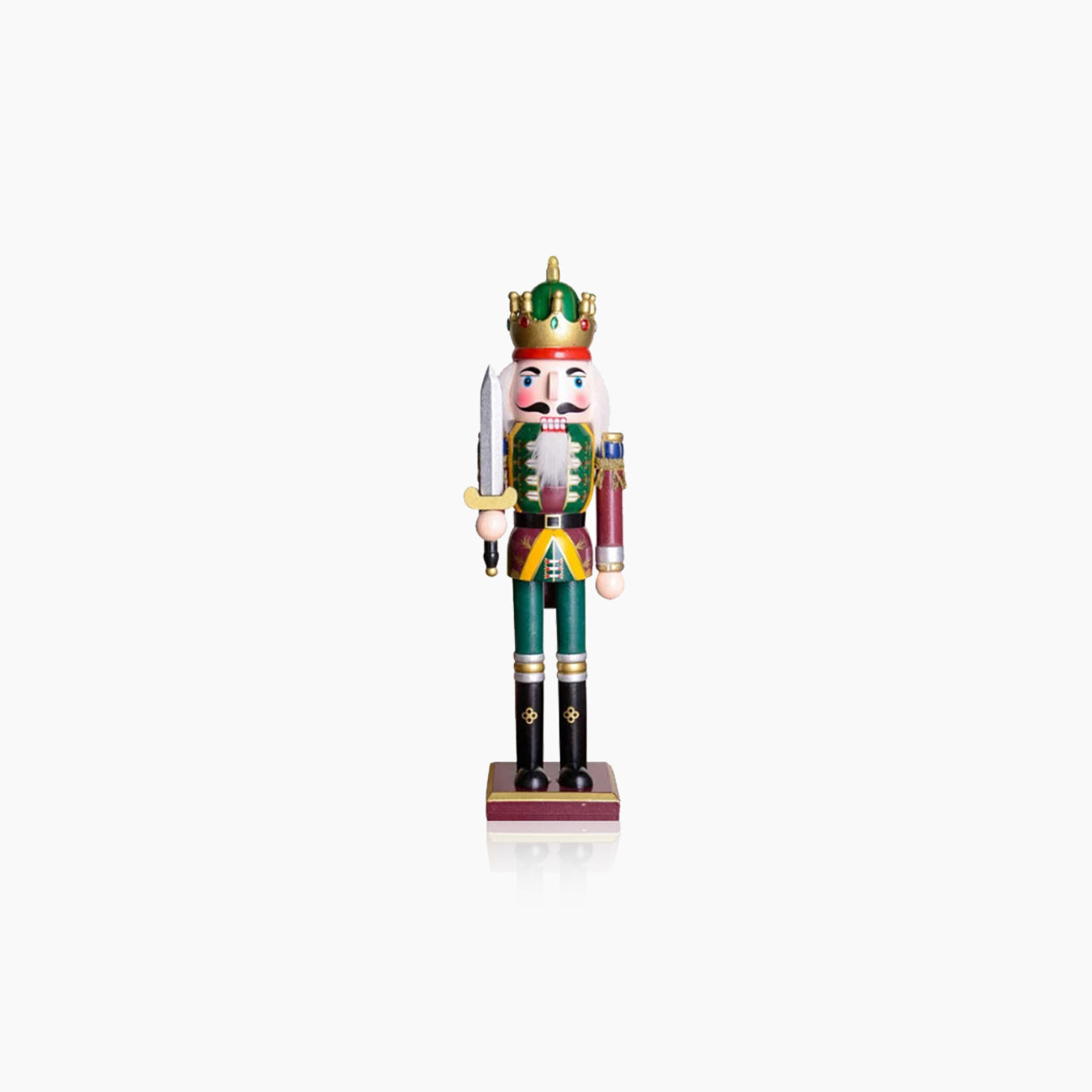 Wooden Nutcracker Puppet – Hand-Crafted Military Band 12 Inch Holiday Decor