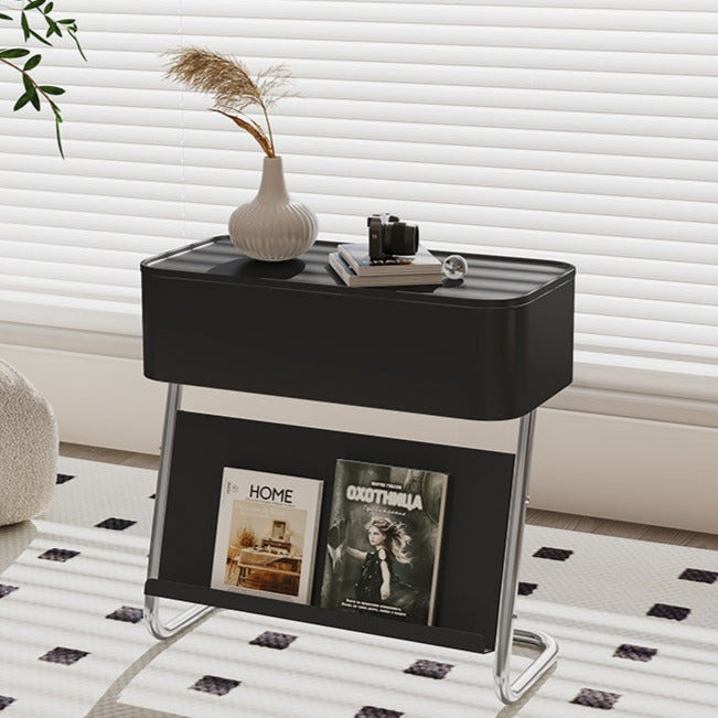 Metal Side Table – Slide Top Adjustable Frame
