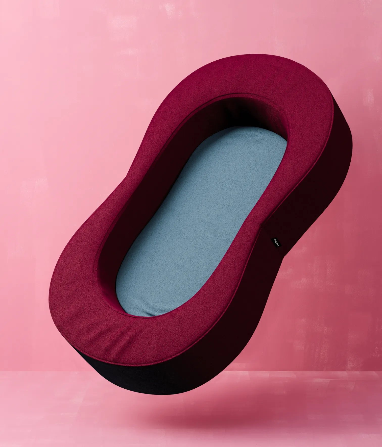 Viscoelastic bed maroon and blue
