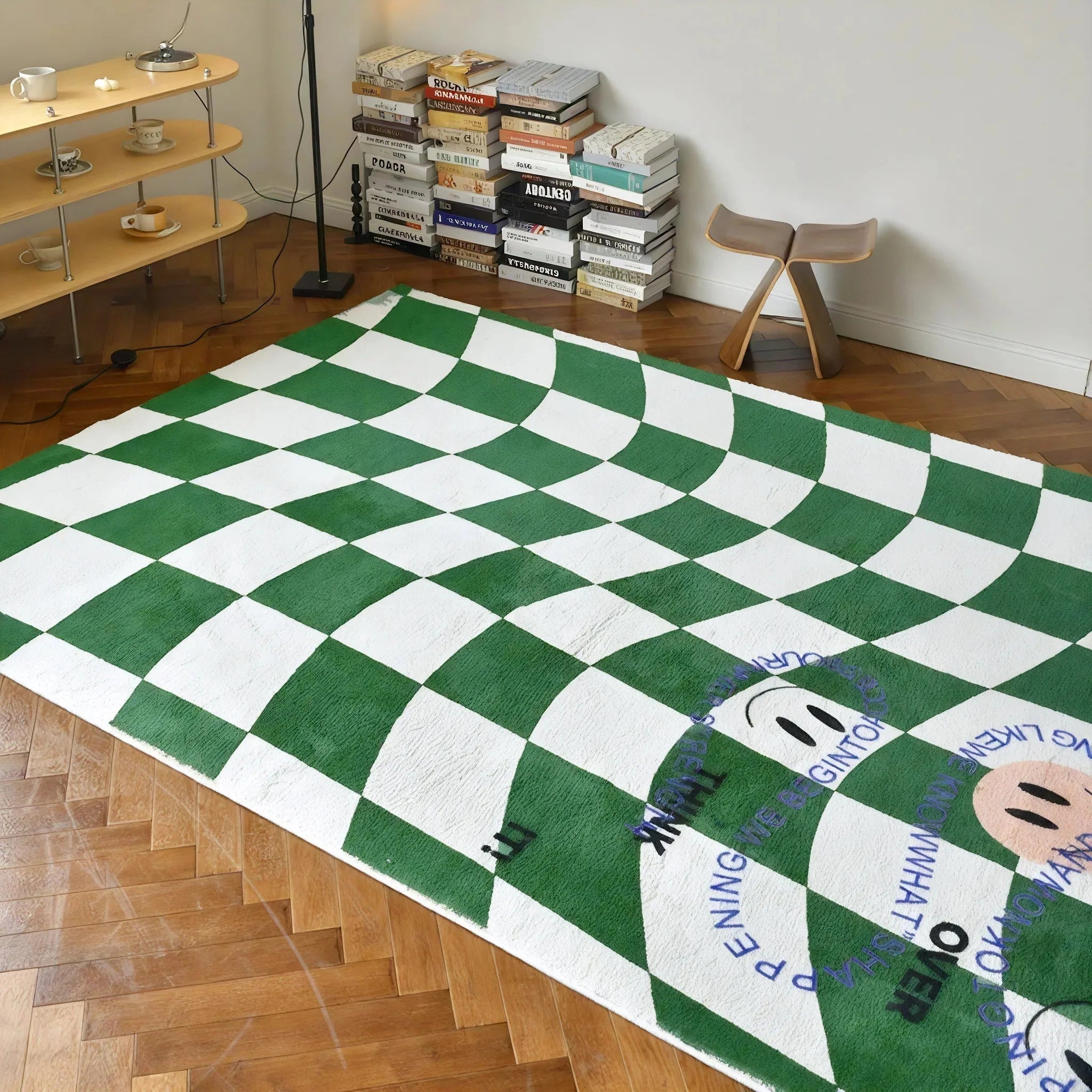 OASIS | Retro Grid Faux Cashmere Rug