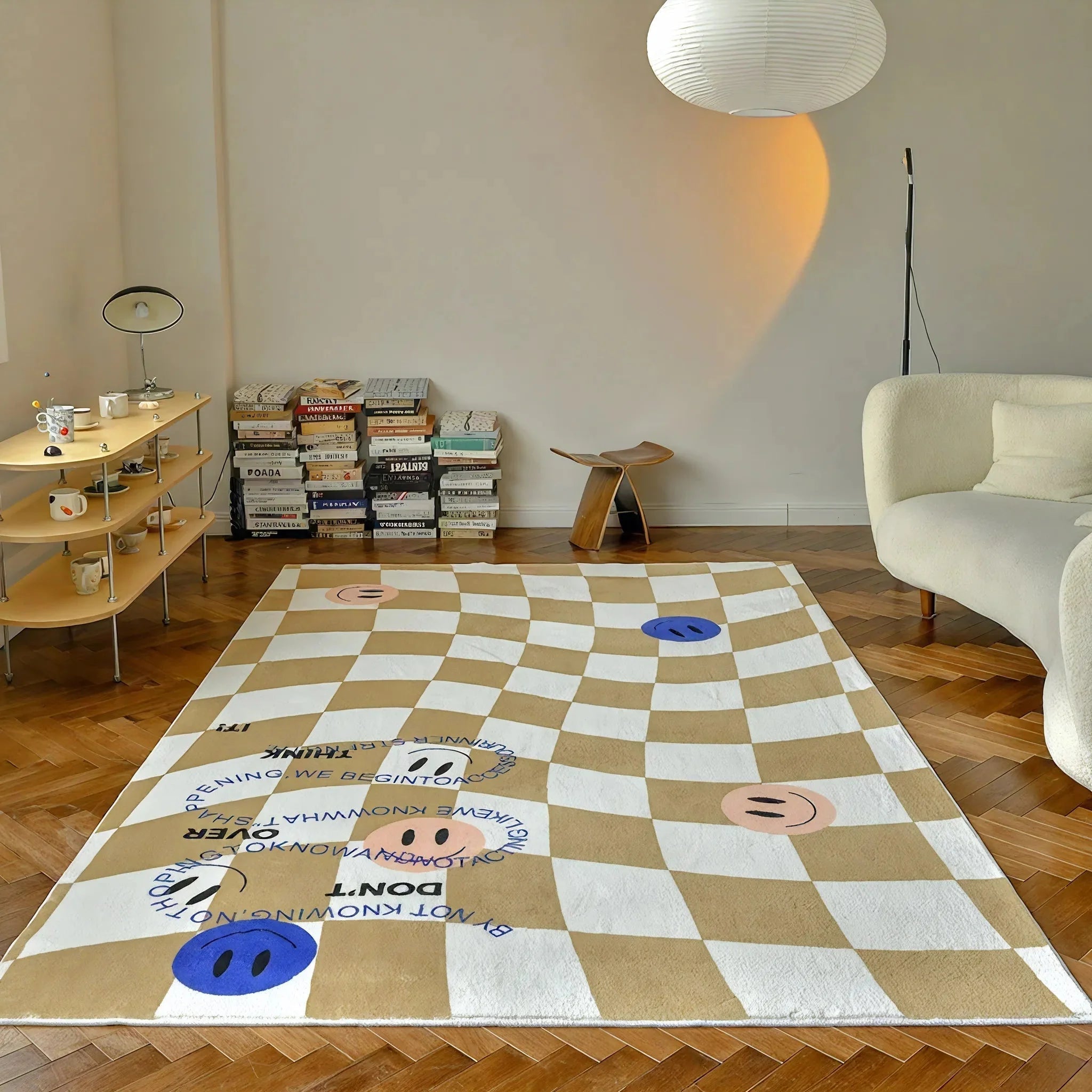 OASIS | Retro Grid Faux Cashmere Rug