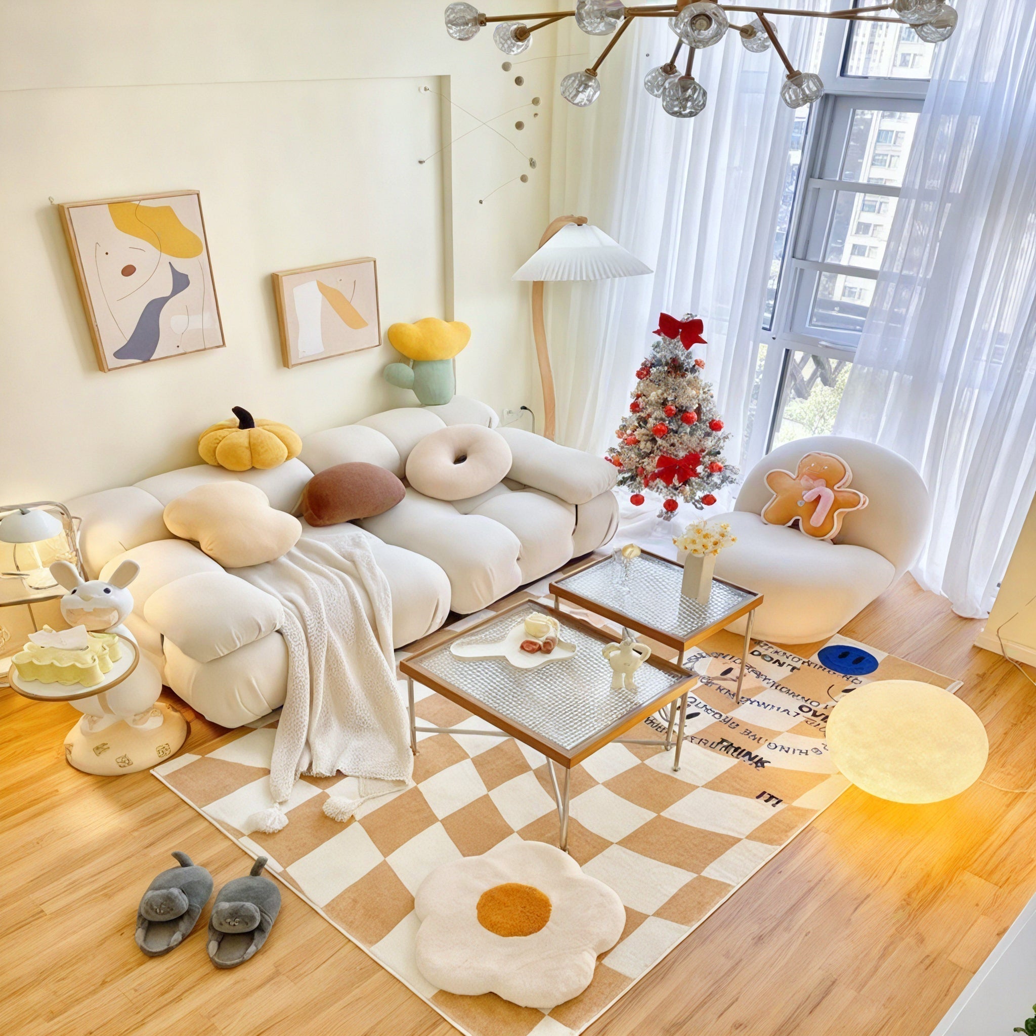 OASIS | Retro Grid Faux Cashmere Rug