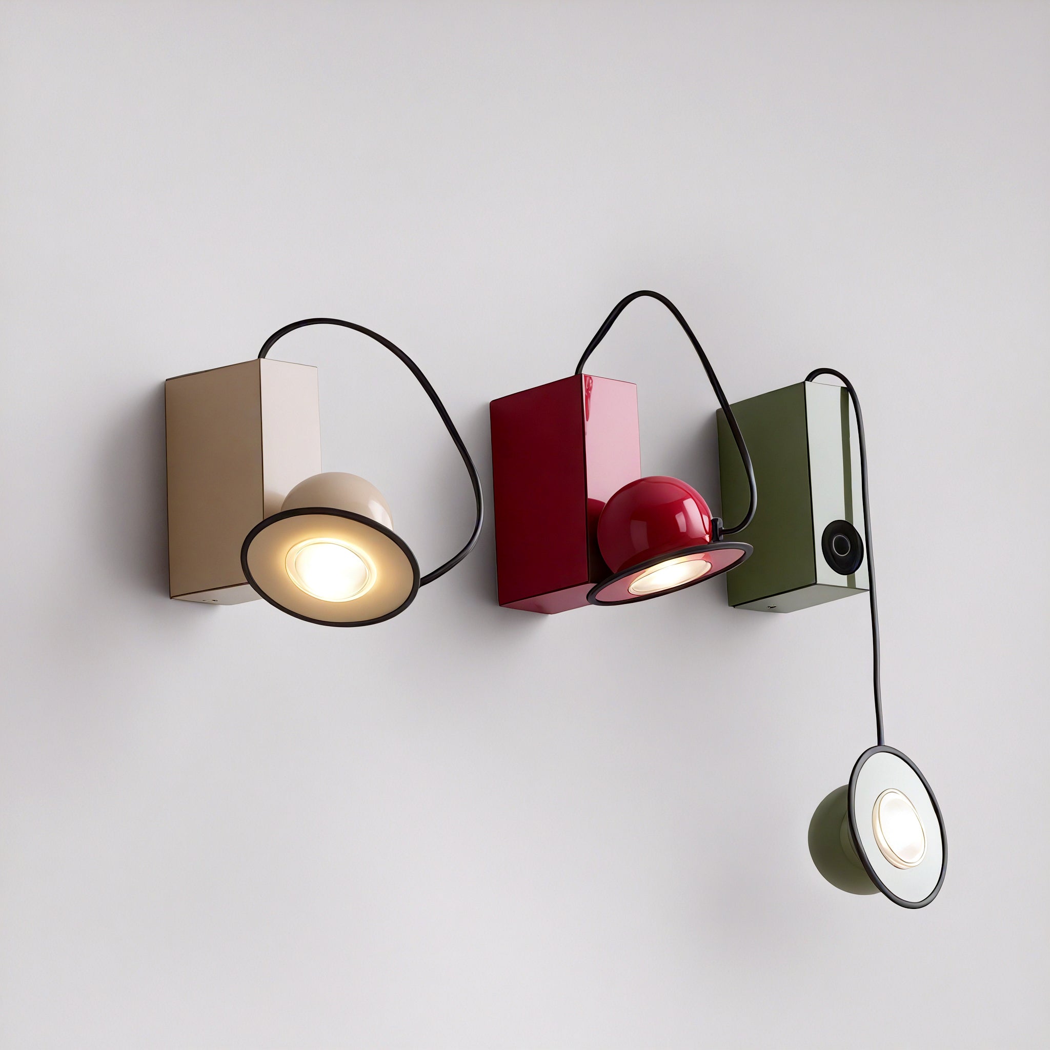 Retro Minibox Table & Wall Lamp