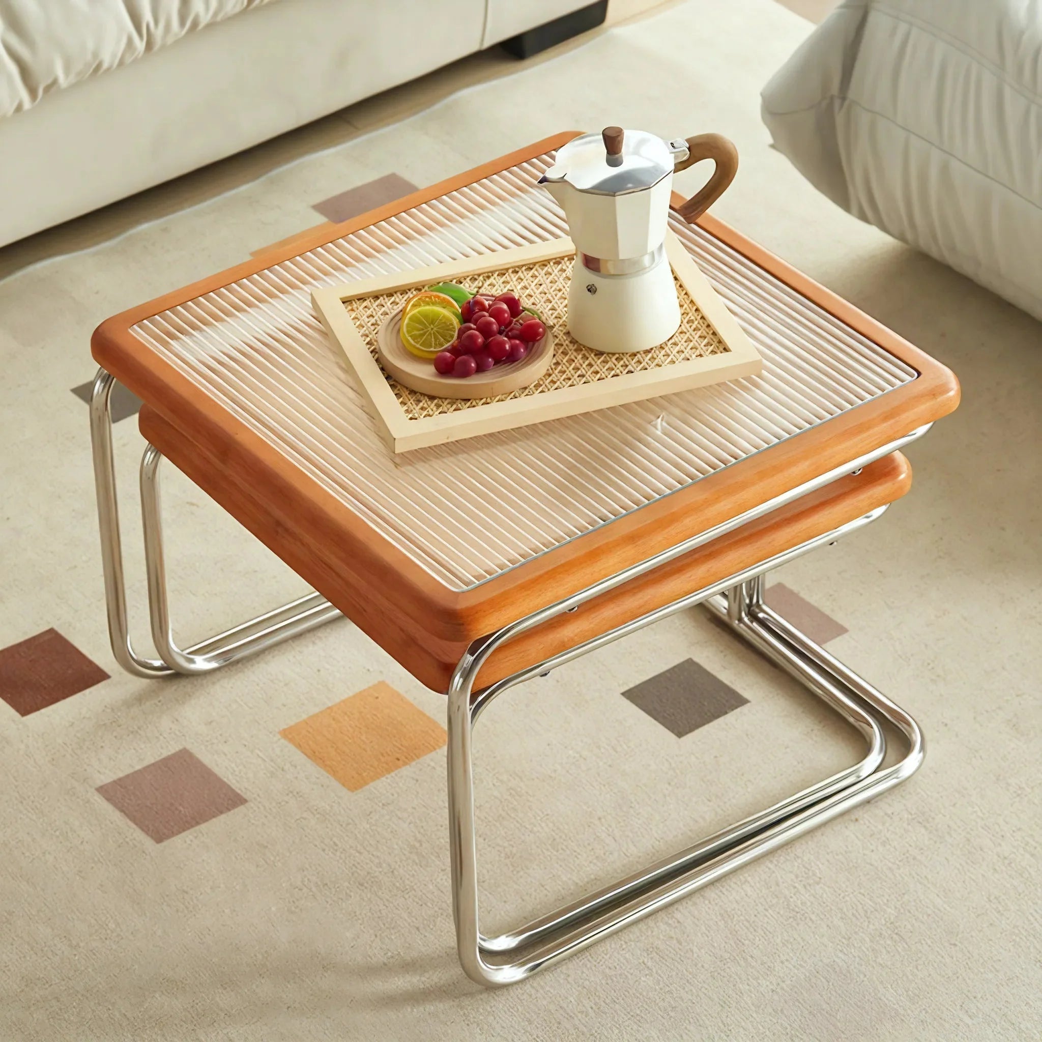 RATTAN-MODERNE | Retro Nordic Coffee Table