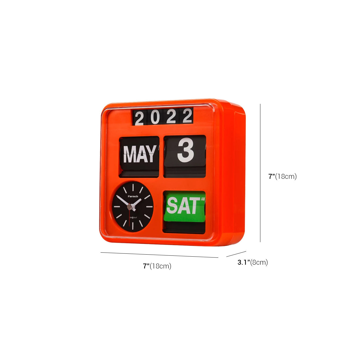 Retro Flip Clock - Wall Mounted Calendar Box