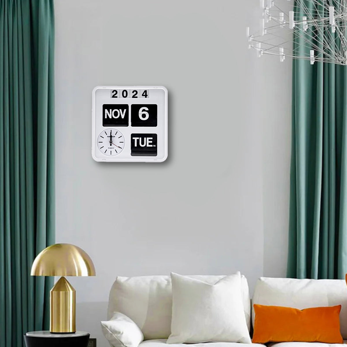 Retro Flip Clock - Wall Mounted Calendar Box
