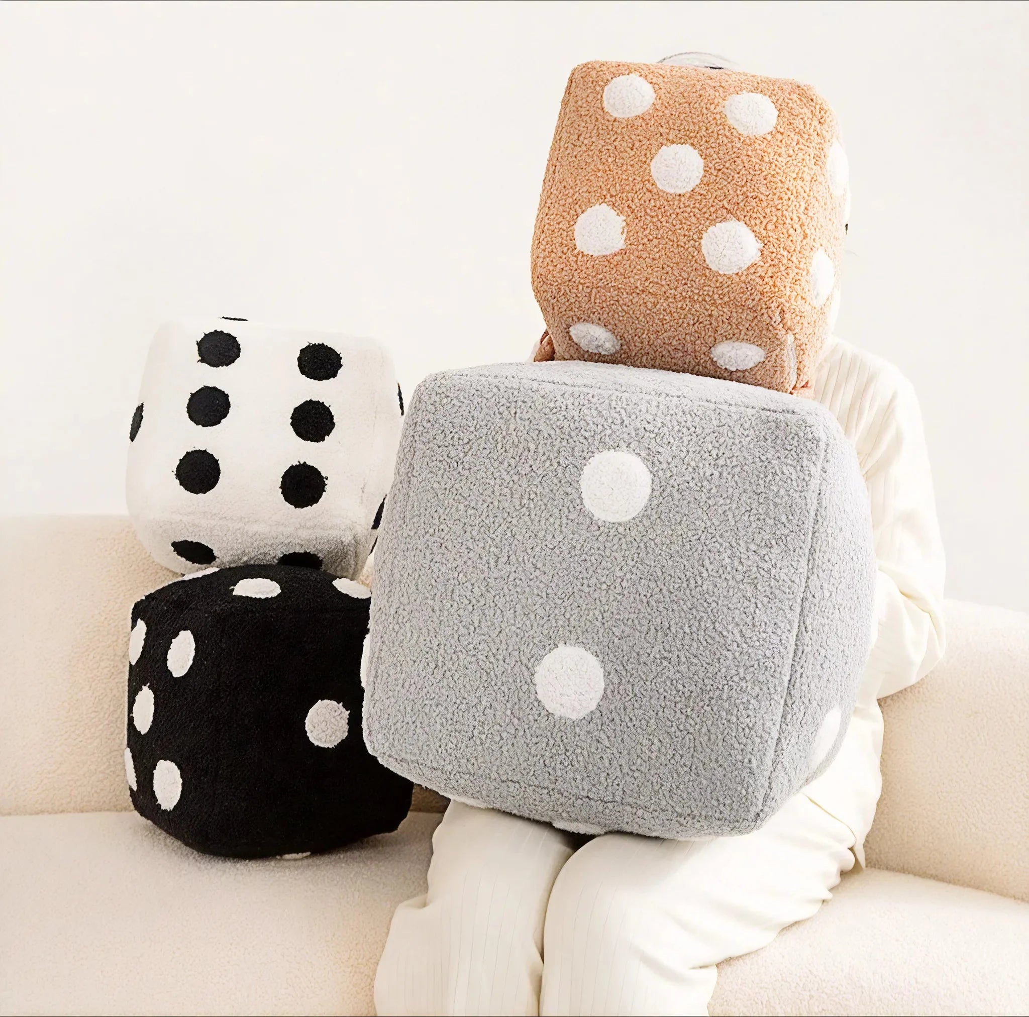 DICE-LUXE | Nordic Embroidered Plush Cube