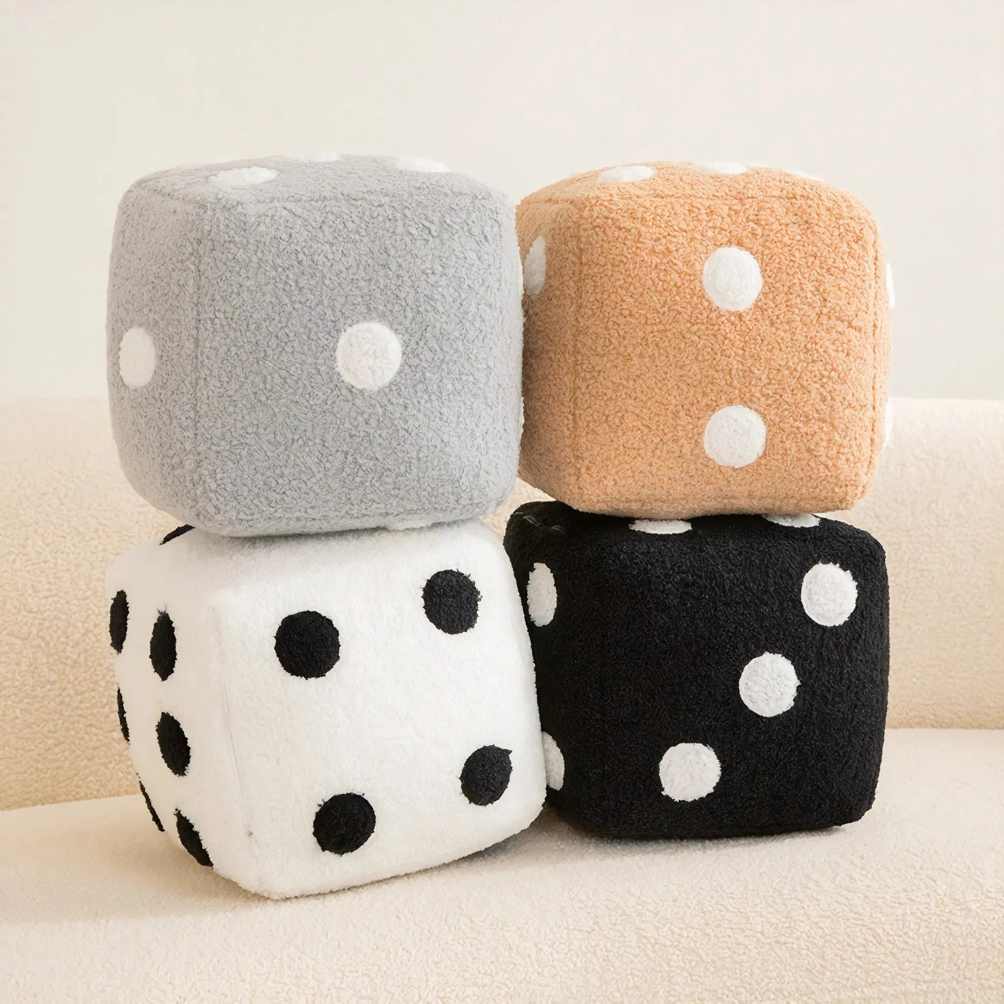 DICE-LUXE | Nordic Embroidered Plush Cube