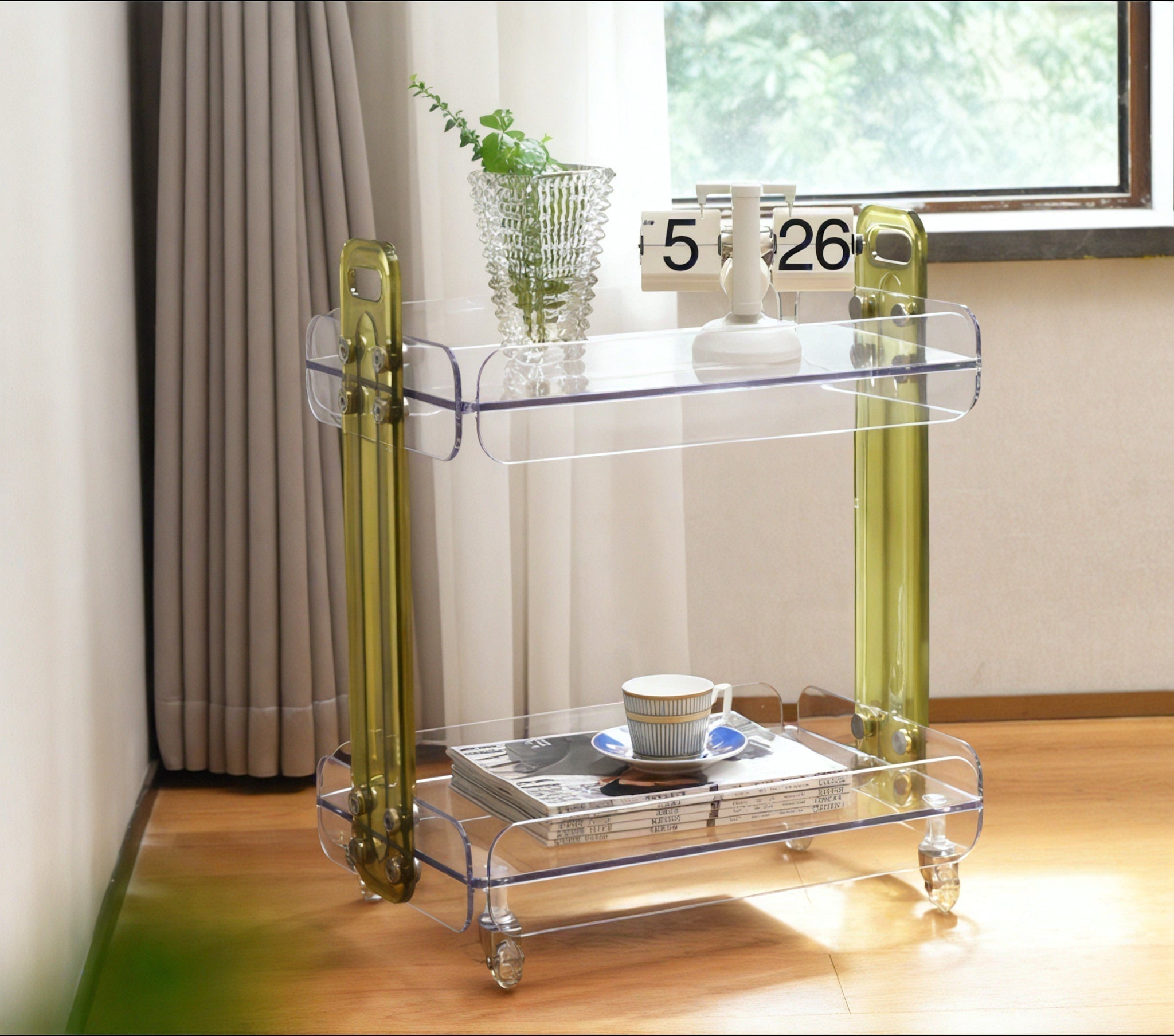 MODERNIST | Acrylic Rolling Utility Cart