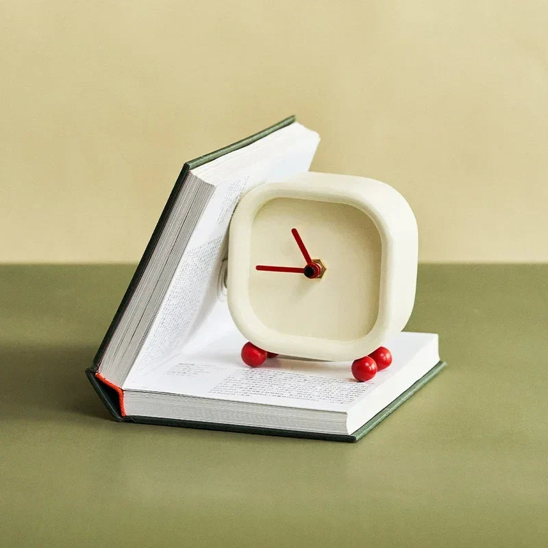 Red Ball Desk Clock - Minimalist Modern ABS