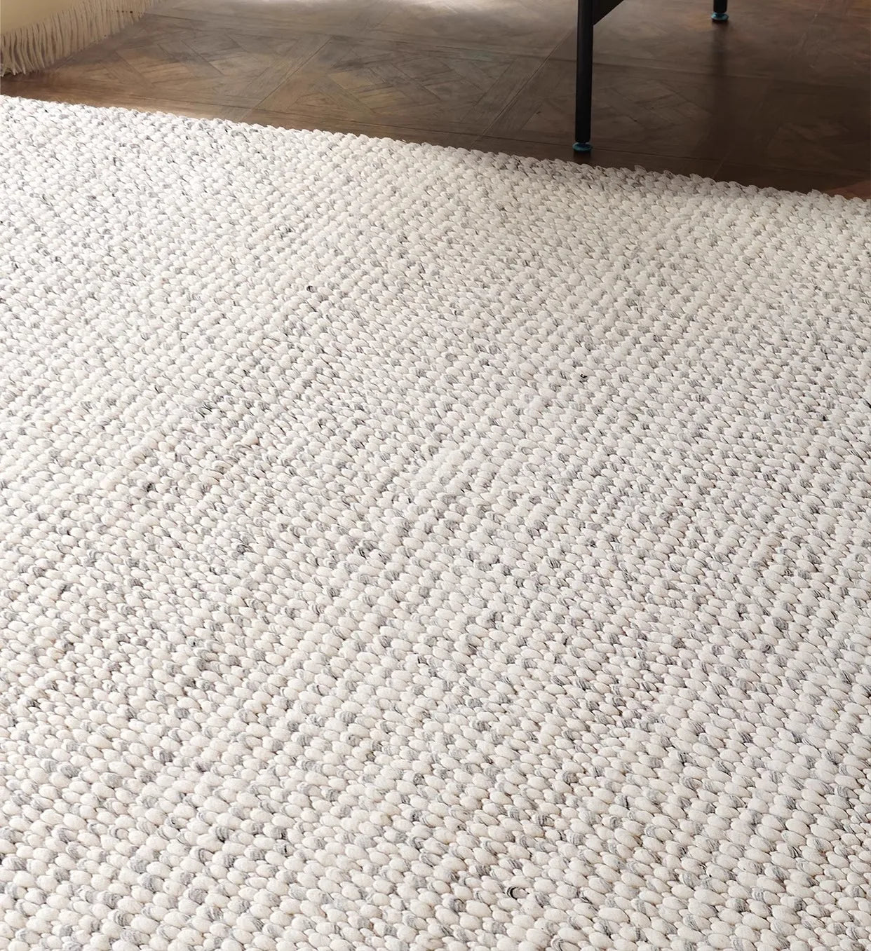 Hand Woven Wool Rug - Indian Pebble Area Carpet