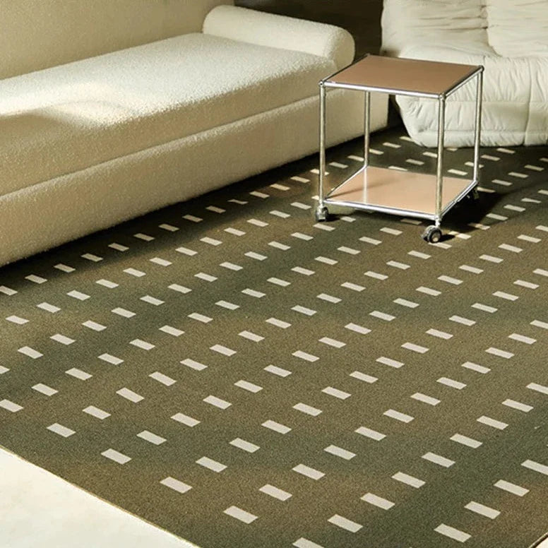 Retro Rectangle Rug - French Vintage Area Carpet