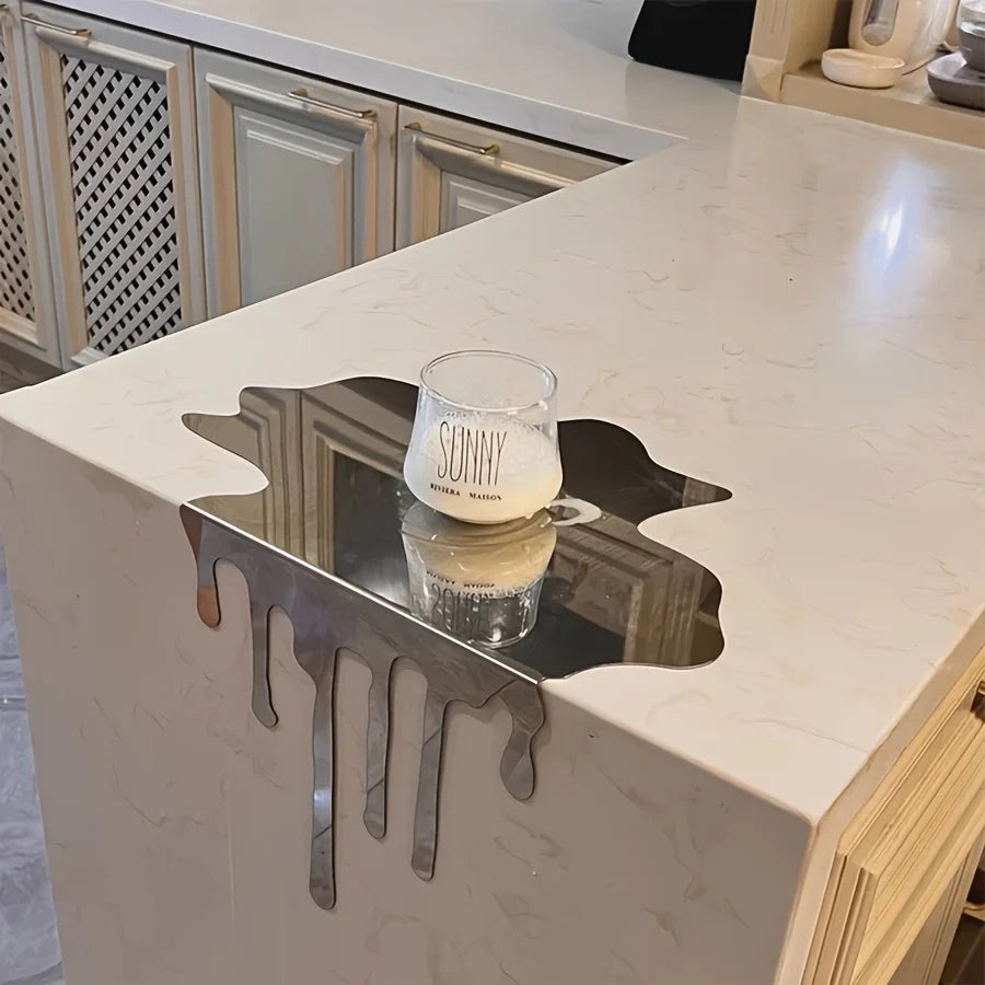 Stainless Steel Ornament | Sculptural Table Accent Plate