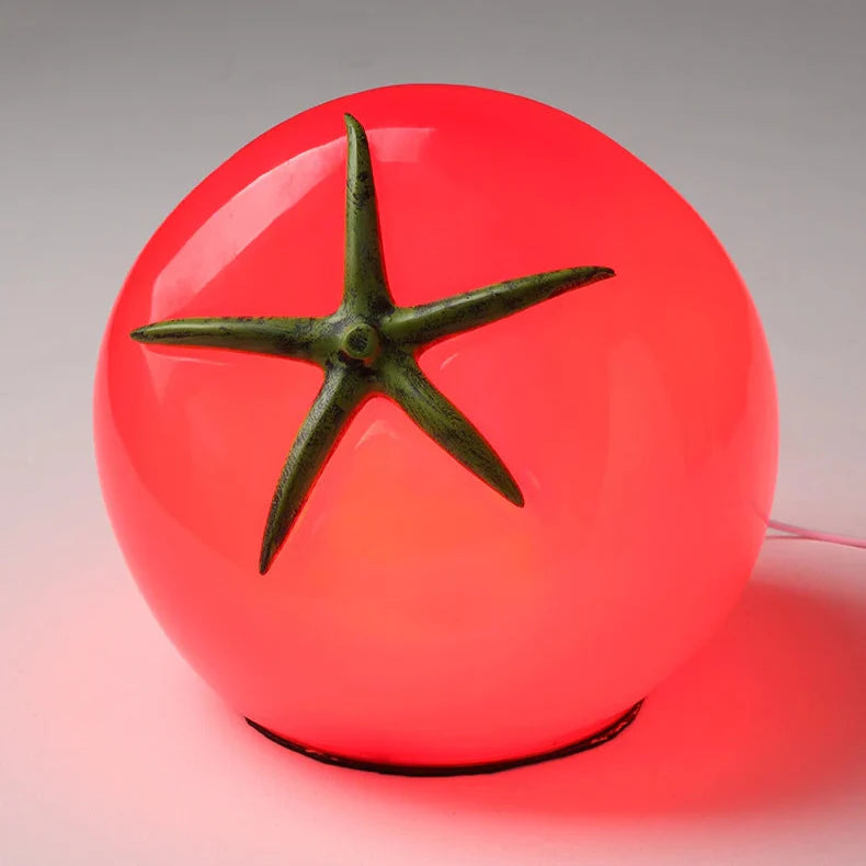 Red Tomato Table Lamp - Playful Desk & Nightstand Light