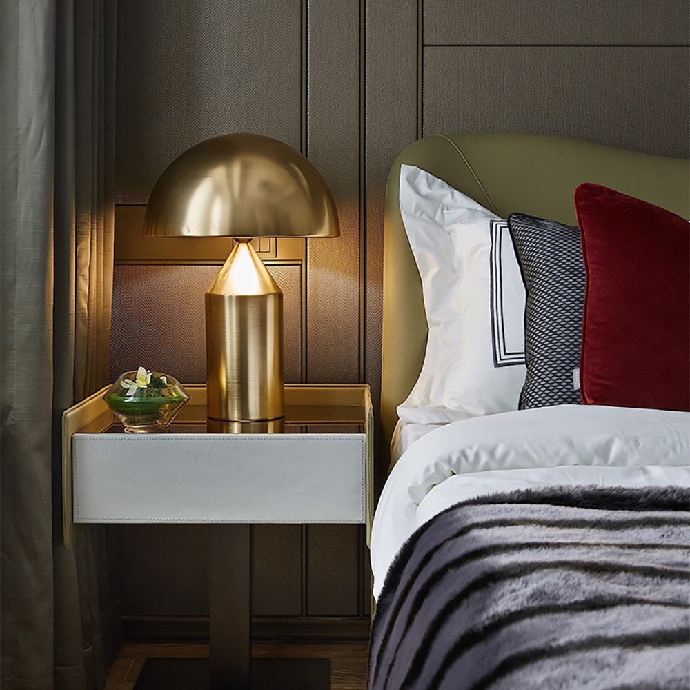 Metal Mushroom Lamp | Contemporary Table Light Touch On/Off