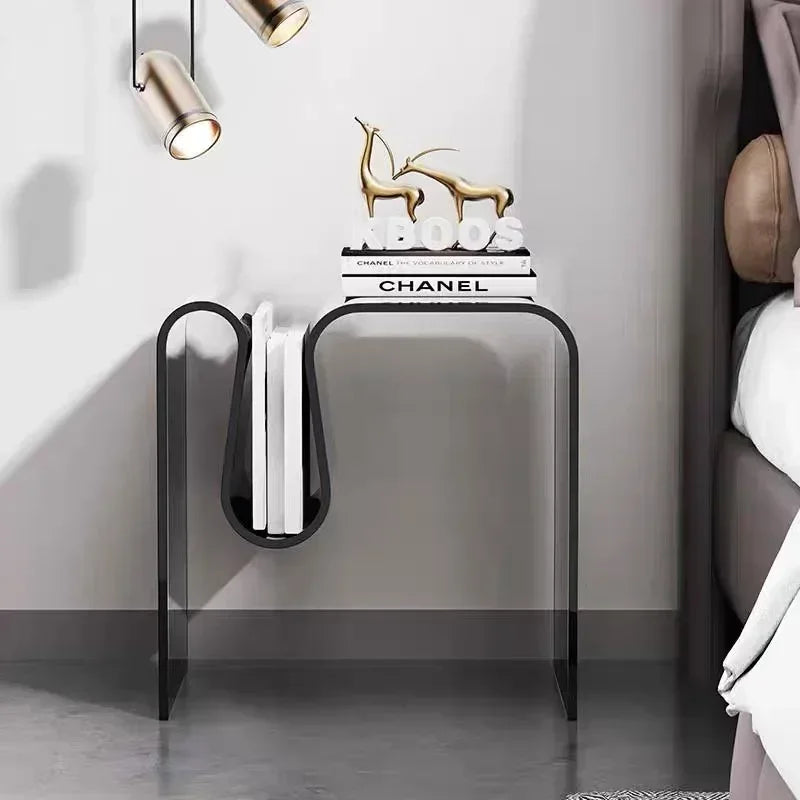 Acrylic Side Table - Nordic Bent Rack Design
