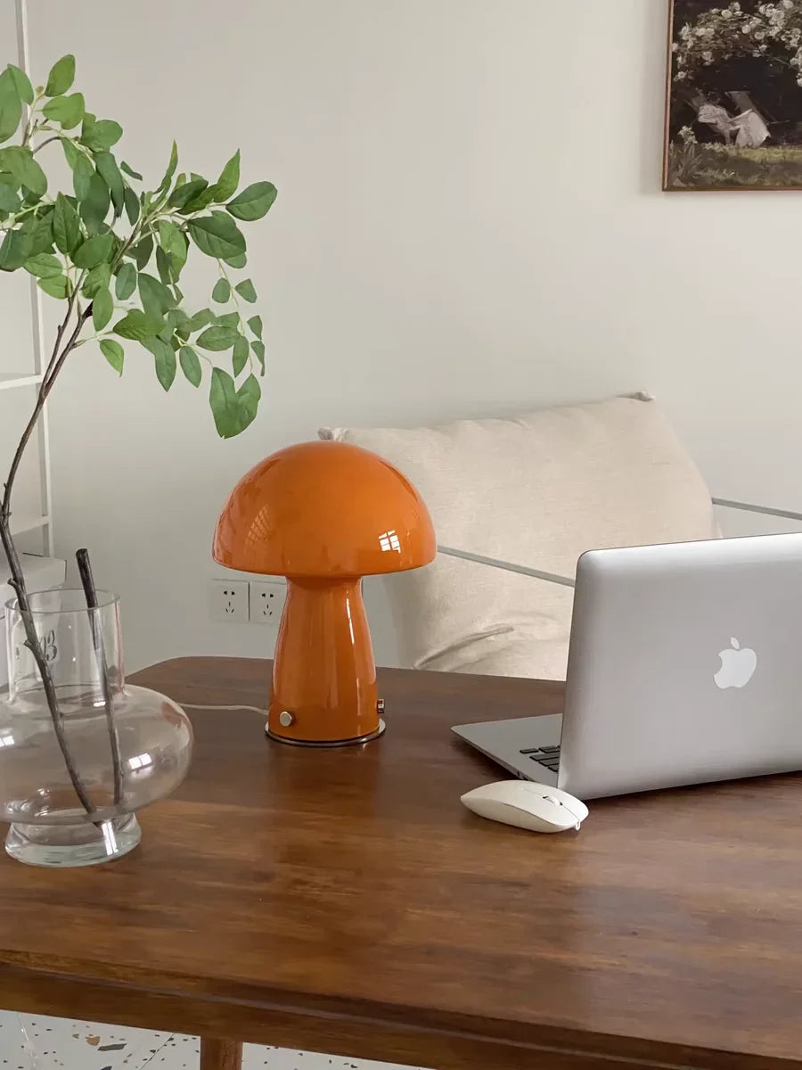 Mushroom Table Lamp – Retro Glass LED Light