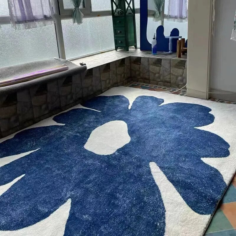 Vintage Flower Carpet – Nordic Floral Area Rug