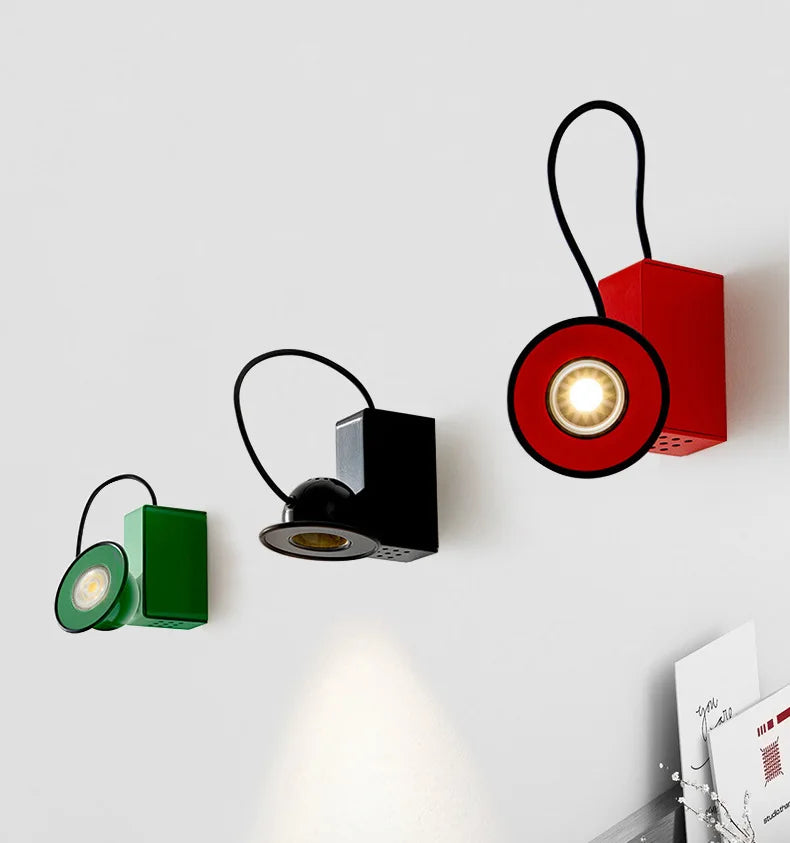 Retro Wall Lamp - Magnetic Head Studio Style Lighting Fixture