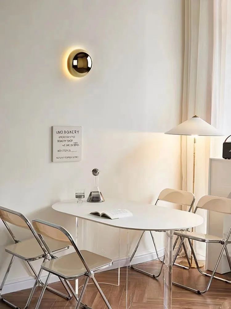 Minimalist Metal Wall Lamp - Nordichome Modern Dome Light Fixture