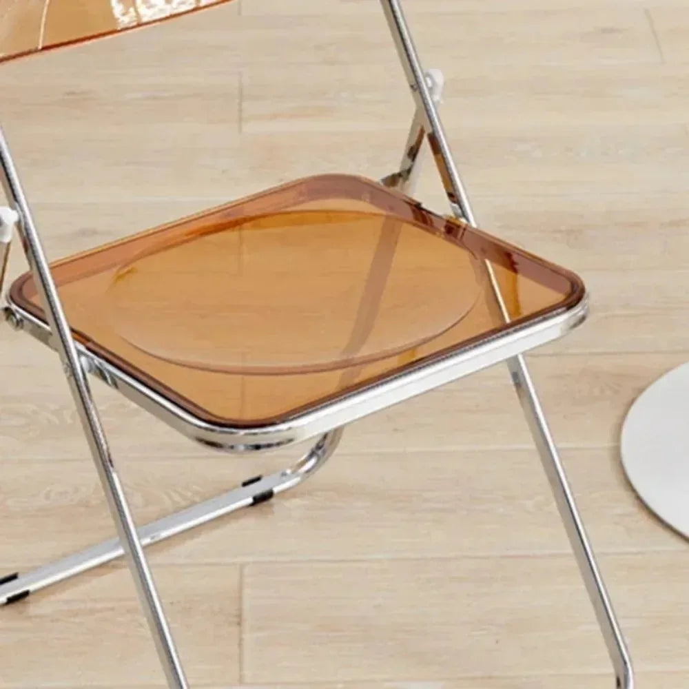 Foldable Acrylic Chair - Transparent Dining Seat