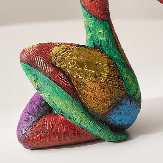 African Woman Figurine | Unique Abstract Resin Sculpture