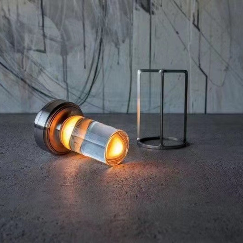 Cordless LED Table Lamp - Retro Bar Lamp Metal Dimmable