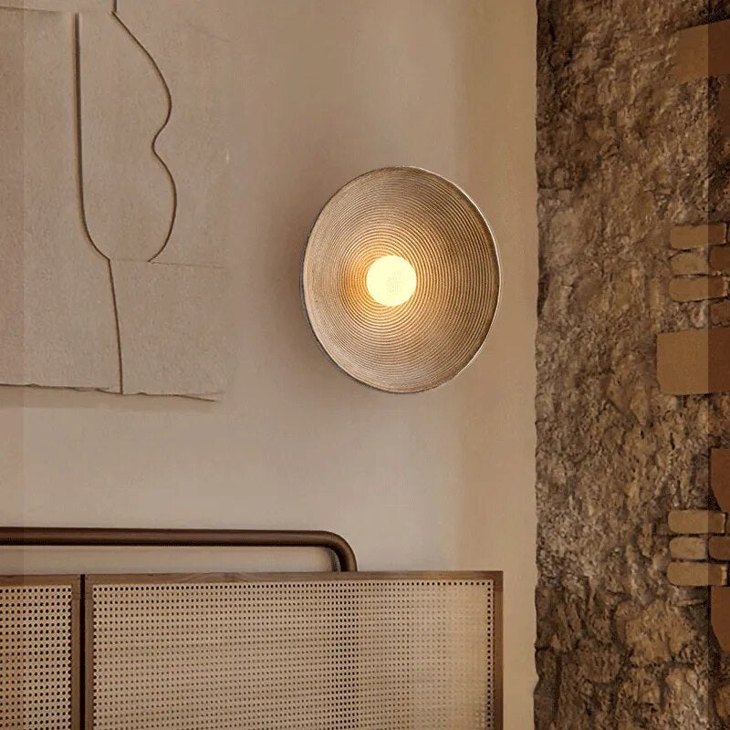 Retro Japanese Wall Lamp | Sophisticated Circle Fixture