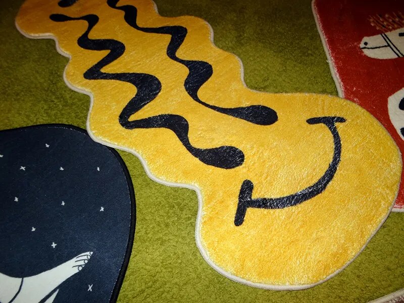 Hand Crafted Rug - Melting Smile Design, Unique Area Rug