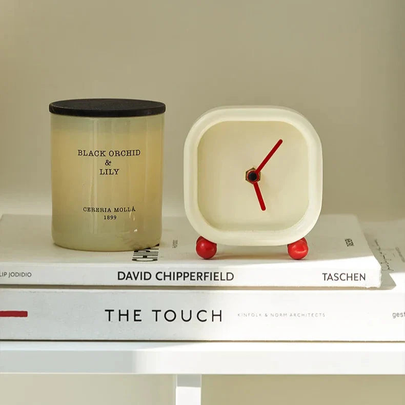 Red Ball Desk Clock - Minimalist Modern ABS