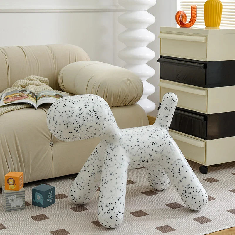 Abstract Dog Ottoman - Modern Chair Stool with Artistic Dog Design