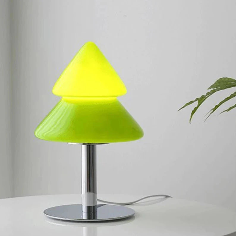 Christmas Tree Lamp | Sculpted Glass & Metal Table Lamp