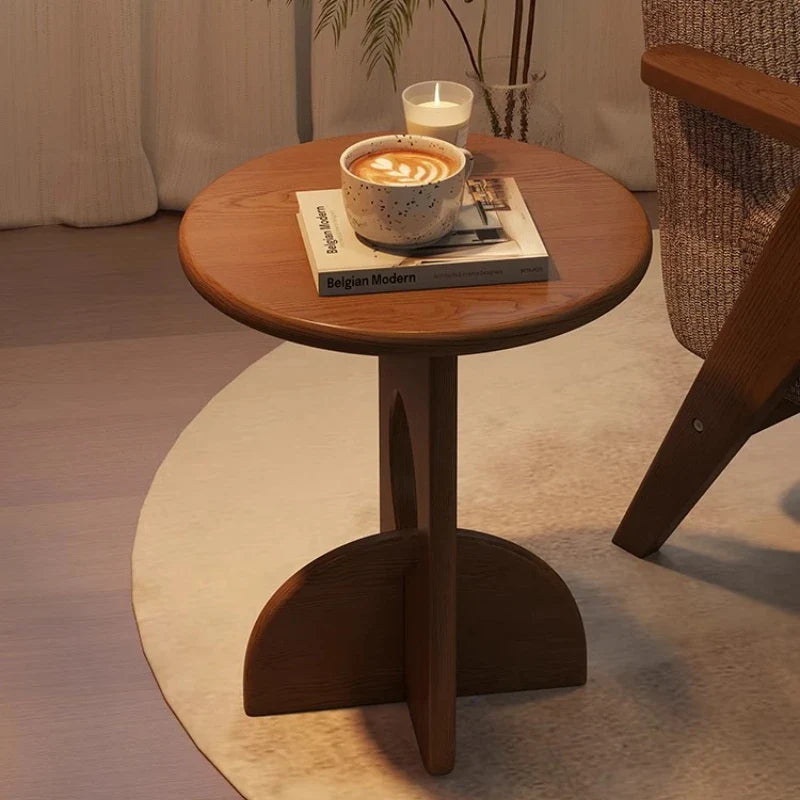 Mid Century Side Table | Vintage Wooden Cross Leg 15.8x19.7 Pine