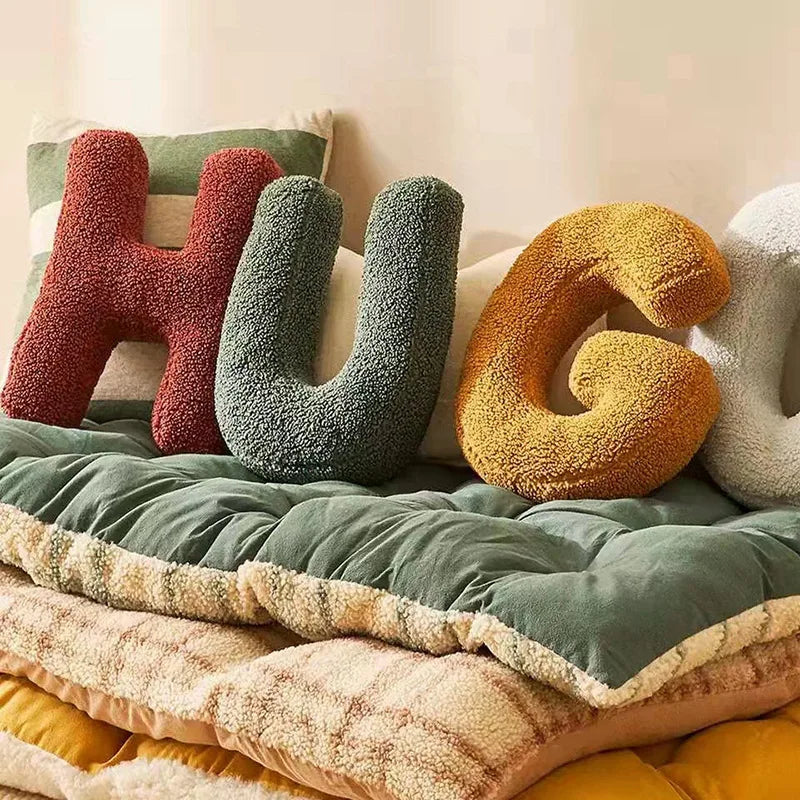 Alphabet Sofa Cushion - Colorful Cotton Pillow