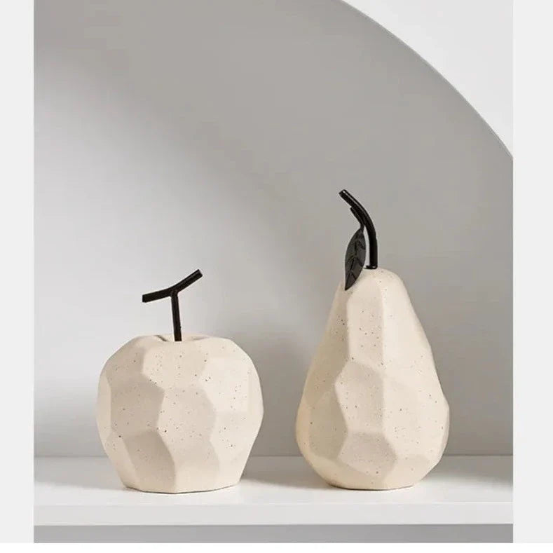 Ceramic Apple And Pear - Handcrafted Nordic Decor