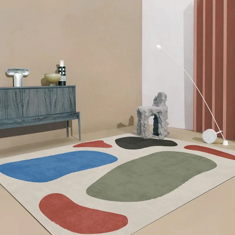 Abstract Art Carpet - Modern Area Rug, Vibrant Design