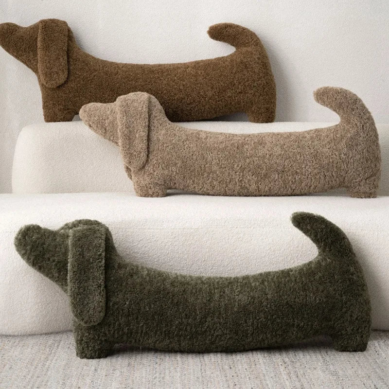 Dachshund Plush Pillow - Cozy Lounge Cushion