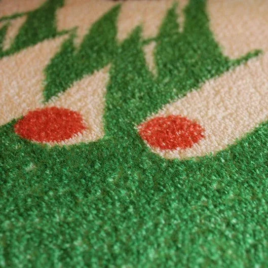 Corner Grass Rug – Soft Plush Floor Mat for Cozy Decor